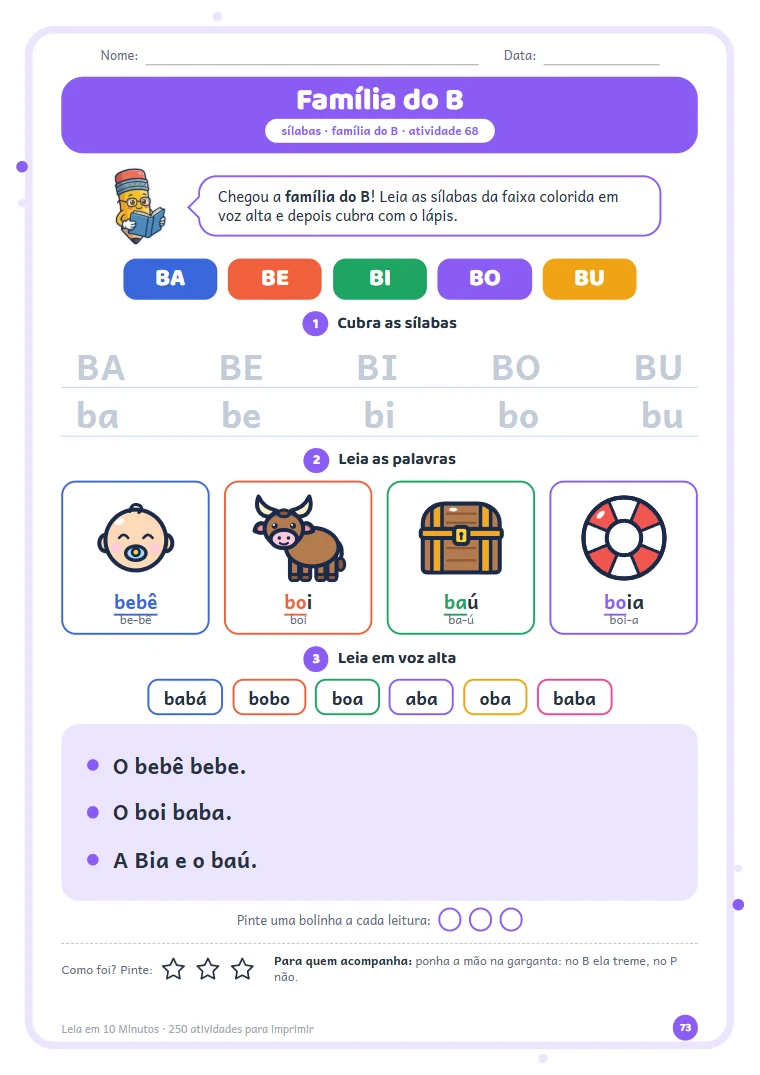 Apresentação da família do B